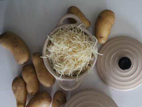 Mini cocotte pommes de terre lardons et emmental