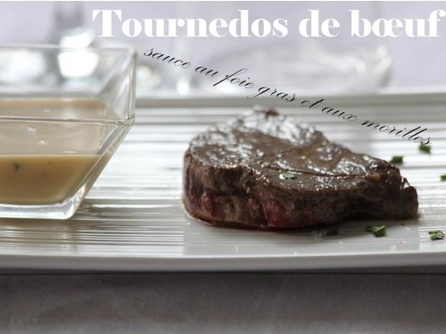 tournedos de bœuf,sauce au foie gras et aux morilles