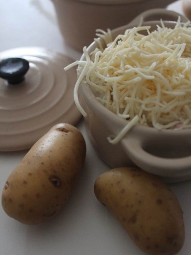 Mini cocotte pommes de terre lardons et emmental